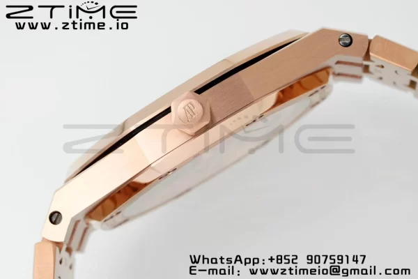 AP Royal Oak 39mm 15202 RG IPF 1:1 Best Edition Cadran albastru texturat pe brățară RG A2121 - Super Clone Watch | 1:1 Best Version