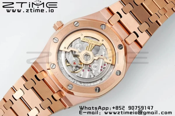 AP Royal Oak 39mm 15202 RG IPF 1:1 Best Edition Cadran albastru texturat pe brățară RG A2121 - Super Clone Watch | 1:1 Best Version
