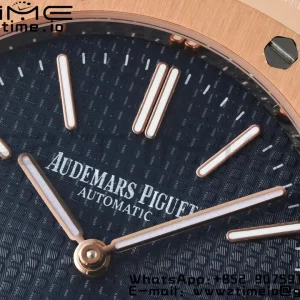 AP Royal Oak 39mm 15202 RG IPF 1:1 Best Edition Cadran albastru texturat pe brățară RG A2121 - Super Clone Watch | 1:1 Best Version