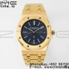 AP Royal Oak 39mm 15202 YG IPF 1:1 Best Edition Blue Textured Dial on YG Bracelet A2121 - Super Clone Watch | 1:1 Best Version
