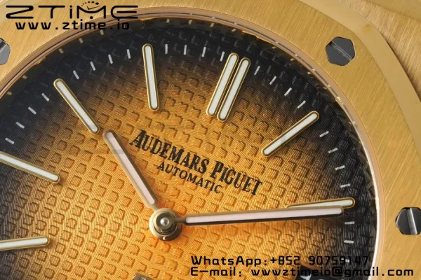 AP ロイヤルオーク 39mm 15202 YG IPF 1:1 ベスト・エディション イエロー/ブラウン文字盤 YGブレスレット A2121 - スーパークローン・ウォッチ｜1:1 ベスト・バージョン