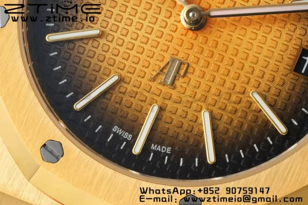 AP ロイヤルオーク 39mm 15202 YG IPF 1:1 ベスト・エディション イエロー/ブラウン文字盤 YGブレスレット A2121 - スーパークローン・ウォッチ｜1:1 ベスト・バージョン