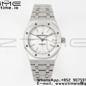 AP Royal Oak 37mm 15450 SS IPF Best Edition White Dial on SS Bracelet SA3120 Super Clone - Super Clone Watch | 1:1 Best Version