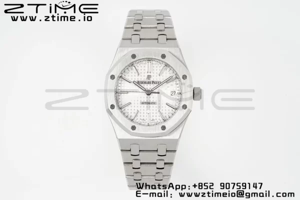 AP Royal Oak 37mm 15450 SS IPF Best Edition White Dial on SS Bracelet SA3120 Super Clone - Super Clone Watch | 1:1 Best Version