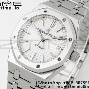 AP Royal Oak 37mm 15450 SS IPF Best Edition White Dial on SS Bracelet SA3120 Super Clone - Super Clone Watch | 1:1 Best Version