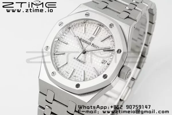 AP Royal Oak 37mm 15450 SS IPF Best Edition White Dial on SS Bracelet SA3120 Super Clone - Super Clone Watch | 1:1 Best Version