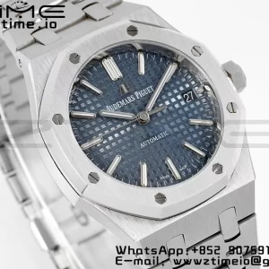 AP Royal Oak 37mm 15450 SS IPF Best Edition Blue Dial on SS Bracelet SA3120 Super Clone - Super Clone Watch | 1:1 Best Version