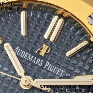 AP Royal Oak 37mm 15450 YG IPF Best Edition Blue Dial on YG Bracelet SA3120 Super Clone - Super Clone Watch | 1:1 Best Version