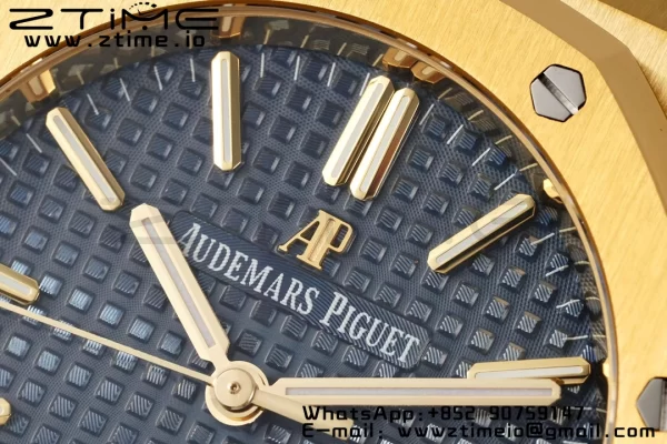 AP Royal Oak 37mm 15450 YG IPF Best Edition Blue Dial on YG Bracelet SA3120 Super Clone - Super Clone Watch | 1:1 Best Version