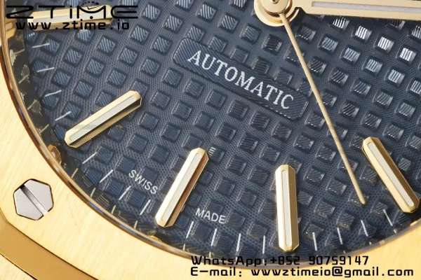 AP Royal Oak 37mm 15450 YG IPF Best Edition Blue Dial on YG Bracelet SA3120 Super Clone - Super Clone Watch | 1:1 Best Version