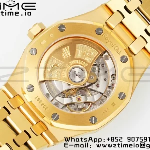 AP Royal Oak 37mm 15450 YG IPF Best Edition Blue Dial on YG Bracelet SA3120 Super Clone - Super Clone Watch | 1:1 Best Version