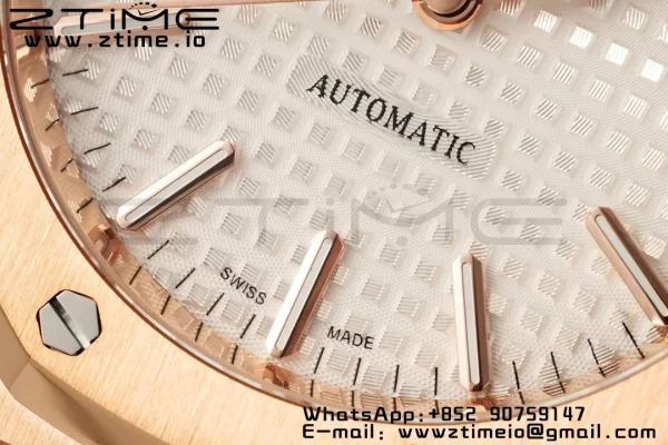 AP Royal Oak 37mm 15450 RG IPF Best Edition White Dial on RG Bracelet SA3120 Super Clone - Super Clone Watch | 1:1 Best Version
