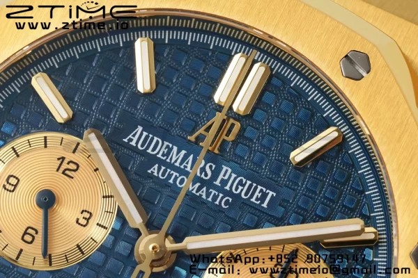AP Royal Oak Chrono 26331 YG IPF 1:1 Best Edition Blue/YG Dial on YG Bracelet A7750 - Super Clone Watch | 1:1 Best Version