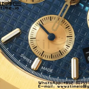 AP Royal Oak Chrono 26331 YG IPF 1:1 Best Edition Blue/YG Dial on YG Bracelet A7750 - Super Clone Watch | 1:1 Best Version