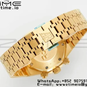 AP Royal Oak Chrono 26331 YG IPF 1:1 Best Edition Blue/YG Dial on YG Bracelet A7750 - Super Clone Watch | 1:1 Best Version