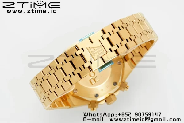 AP Royal Oak Chrono 26331 YG IPF 1:1 Best Edition Blue/YG Dial on YG Bracelet A7750 - Super Clone Watch | 1:1 Best Version
