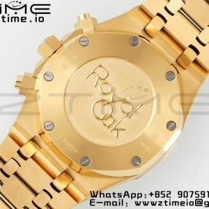 AP Royal Oak Chrono 26331 YG IPF 1:1 Best Edition Blue/YG Dial on YG Bracelet A7750 - Super Clone Watch | 1:1 Best Version