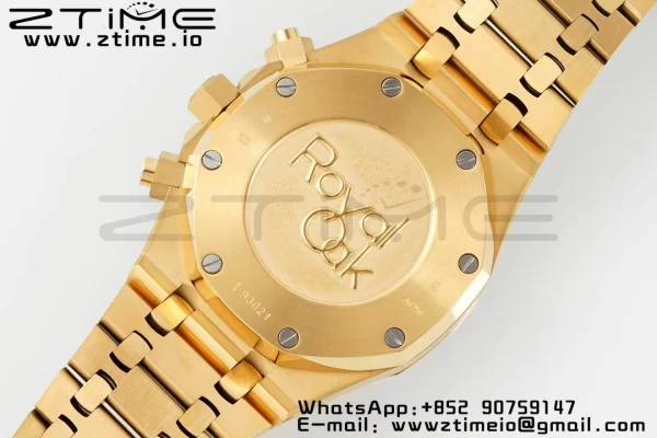 AP Royal Oak Chrono 26331 YG IPF 1:1 Best Edition Blue/YG Dial on YG Bracelet A7750 - Super Clone Watch | 1:1 Best Version