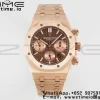 AP Royal Oak Chrono 26331 RG IPF 1:1 Best Edition Brown/RG Dial on RG Bracelet A7750 - Super Clone Watch | 1:1 Best Version