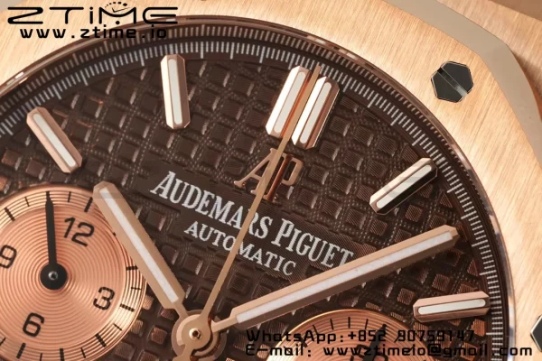 AP Royal Oak Chrono 26331 RG IPF 1:1 Best Edition Brown/RG Dial on RG Bracelet A7750 - Super Clone Watch | 1:1 Best Version