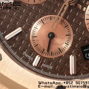 AP Royal Oak Chrono 26331 RG IPF 1:1 Best Edition Brown/RG Dial on RG Bracelet A7750 - Super Clone Watch | 1:1 Best Version