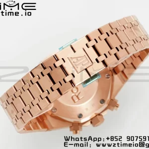 AP Royal Oak Chrono 26331 RG IPF 1:1 Best Edition Brown/RG Dial on RG Bracelet A7750 - Super Clone Watch | 1:1 Best Version