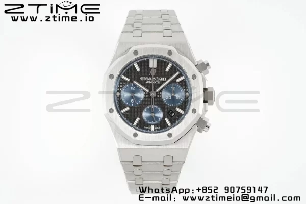AP Royal Oak Chrono 26331 SS IPF 1:1 Best Edition Gray/Blue Dial on SS Bracelet A7750 - Super Clone Watch | 1:1 Best Version