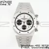 AP Royal Oak Chrono 26331 SS IPF 1:1 Best Edition White/Black Dial on SS Bracelet A7750 - Super Clone Watch | 1:1 Best Version