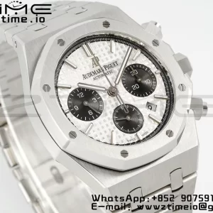 AP Royal Oak Chrono 26331 SS IPF 1:1 Best Edition White/Black Dial on SS Bracelet A7750 - Super Clone Watch | 1:1 Best Version