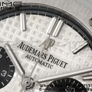 AP Royal Oak Chrono 26331 SS IPF 1:1 Best Edition White/Black Dial on SS Bracelet A7750 - Super Clone Watch | 1:1 Best Version