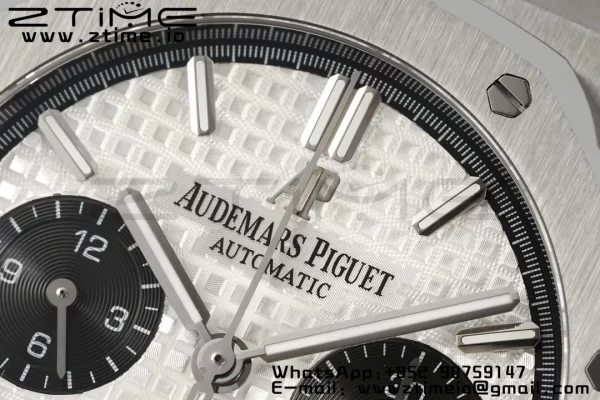 AP Royal Oak Chrono 26331 SS IPF 1:1 Best Edition White/Black Dial on SS Bracelet A7750 - Super Clone Watch | 1:1 Best Version