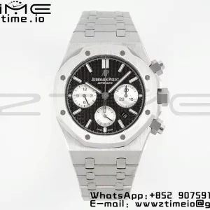 AP Royal Oak Chrono 26331 SS IPF 1:1 Best Edition Black/White Dial on SS Bracelet A7750 - Super Clone Watch | 1:1 Best Version