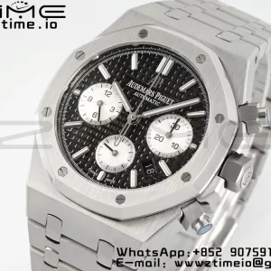AP Royal Oak Chrono 26331 SS IPF 1:1 Best Edition Black/White Dial on SS Bracelet A7750 - Super Clone Watch | 1:1 Best Version