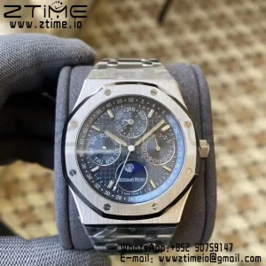 AP Royal Oak 41mm Complicated 26574ST SS APSF  1:1 Best Edition Blue Dial on SS Bracelet A5134 (CHS) - Super Clone Watch | 1:1 Best Version