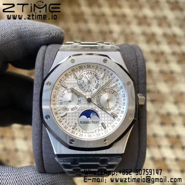 AP ロイヤルオーク 41mm コンプリケイテッド 26574 SS APSF 1:1 ベストエディション シルバーダイアル SSブレスレット A5134 (CHS) - スーパークローンウォッチ｜1:1 ベストバージョン