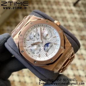 AP ロイヤルオーク 41mm コンプリケイテッド 26574OR RG APSF1:1 ベストエディション シルバーダイアル RGブレスレット A5134 (CHS) - スーパークローンウォッチ｜1:1 ベストバージョン