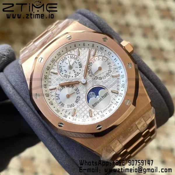 AP ロイヤルオーク 41mm コンプリケイテッド 26574OR RG APSF1:1 ベストエディション シルバーダイアル RGブレスレット A5134 (CHS) - スーパークローンウォッチ｜1:1 ベストバージョン