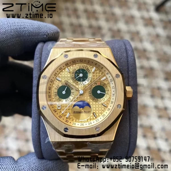 AP Royal Oak 41mm Complicato 26574 YG APSF1:1 Migliore Edizione Quadrante YG su Bracciale YG A5134 (CHS) - Orologio Super Clone | 1:1 Migliore Versione