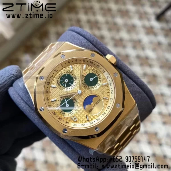 AP Royal Oak 41mm Complicato 26574 YG APSF1:1 Migliore Edizione Quadrante YG su Bracciale YG A5134 (CHS) - Orologio Super Clone | 1:1 Migliore Versione