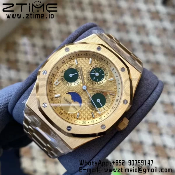 AP Royal Oak 41mm Complicato 26574 YG APSF1:1 Migliore Edizione Quadrante YG su Bracciale YG A5134 (CHS) - Orologio Super Clone | 1:1 Migliore Versione