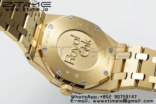 AP Lady Royal Oak 67651 33mm YG ZF 1:1 Best Edition Blue Dial Diamonds Bezel on YG Bracelet ETA Quartz - Super Clone Watch | 1:1 Best Version
