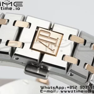 AP Lady Royal Oak 67651 33mm SS/RG ZF 1:1 Best Edition White Dial Diamonds Bezel on SS/RG Bracelet ETA Quartz - Super Clone Watch | 1:1 Best Version