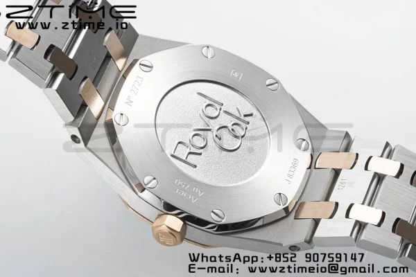 AP Lady Royal Oak 67651 33mm SS/RG ZF 1:1 Best Edition White Dial Diamonds Bezel on SS/RG Bracelet ETA Quartz - Super Clone Watch | 1:1 Best Version