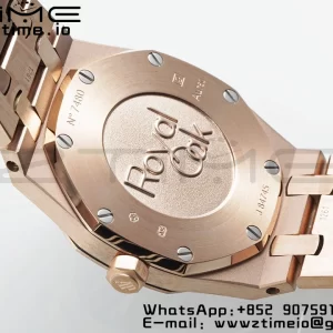 AP Lady Royal Oak 67650 33mm RG ZF 1:1 Best Edition Brown Dial on RG Bracelet ETA Quartz - Super Clone Watch | 1:1 Best Version