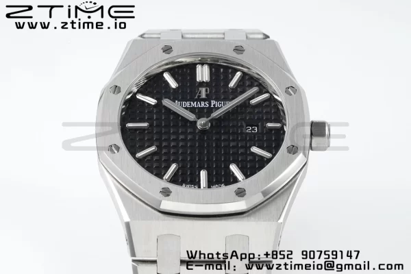 AP Lady Royal Oak 67650 33mm SS ZF 1:1 Best Edition Black Dial on SS Bracelet ETA Quartz - Super Clone Watch | 1:1 Best Version