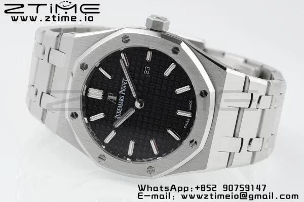 AP Lady Royal Oak 67650 33mm SS ZF 1:1 Best Edition Black Dial on SS Bracelet ETA Quartz - Super Clone Watch | 1:1 Best Version