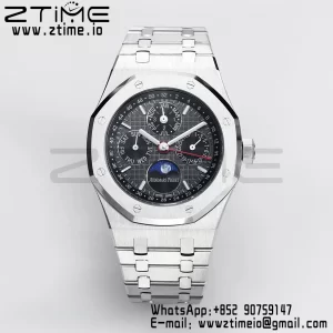 AP Royal Oak 41mm Complicated 26574 SS BBRF1:1 Best Edition Gray/Black Dial on SS Bracelet A5134 - Super Clone Watch | 1:1 Best Version