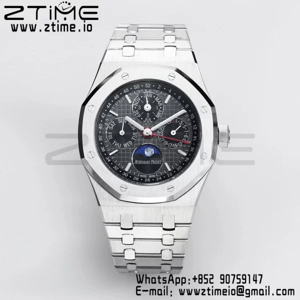 AP Royal Oak 41mm Complicated 26574 SS BBRF1:1 Best Edition Gray/Black Dial on SS Bracelet A5134 - Super Clone Watch | 1:1 Best Version
