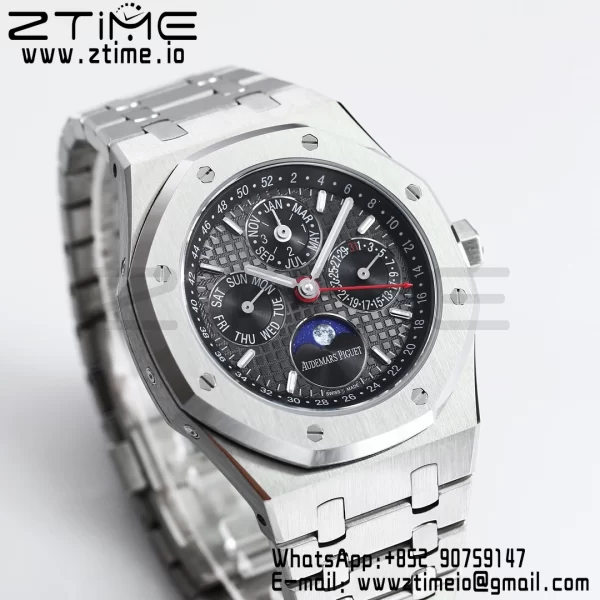 AP Royal Oak 41mm Complicated 26574 SS BBRF1:1 Best Edition Gray/Black Dial on SS Bracelet A5134 - Super Clone Watch | 1:1 Best Version