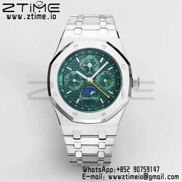 AP Royal Oak 41mm Complicated 26574 SS BBRF1:1 Best Edition Green Dial on SS Bracelet A5134 - Super Clone Watch | 1:1 Best Version